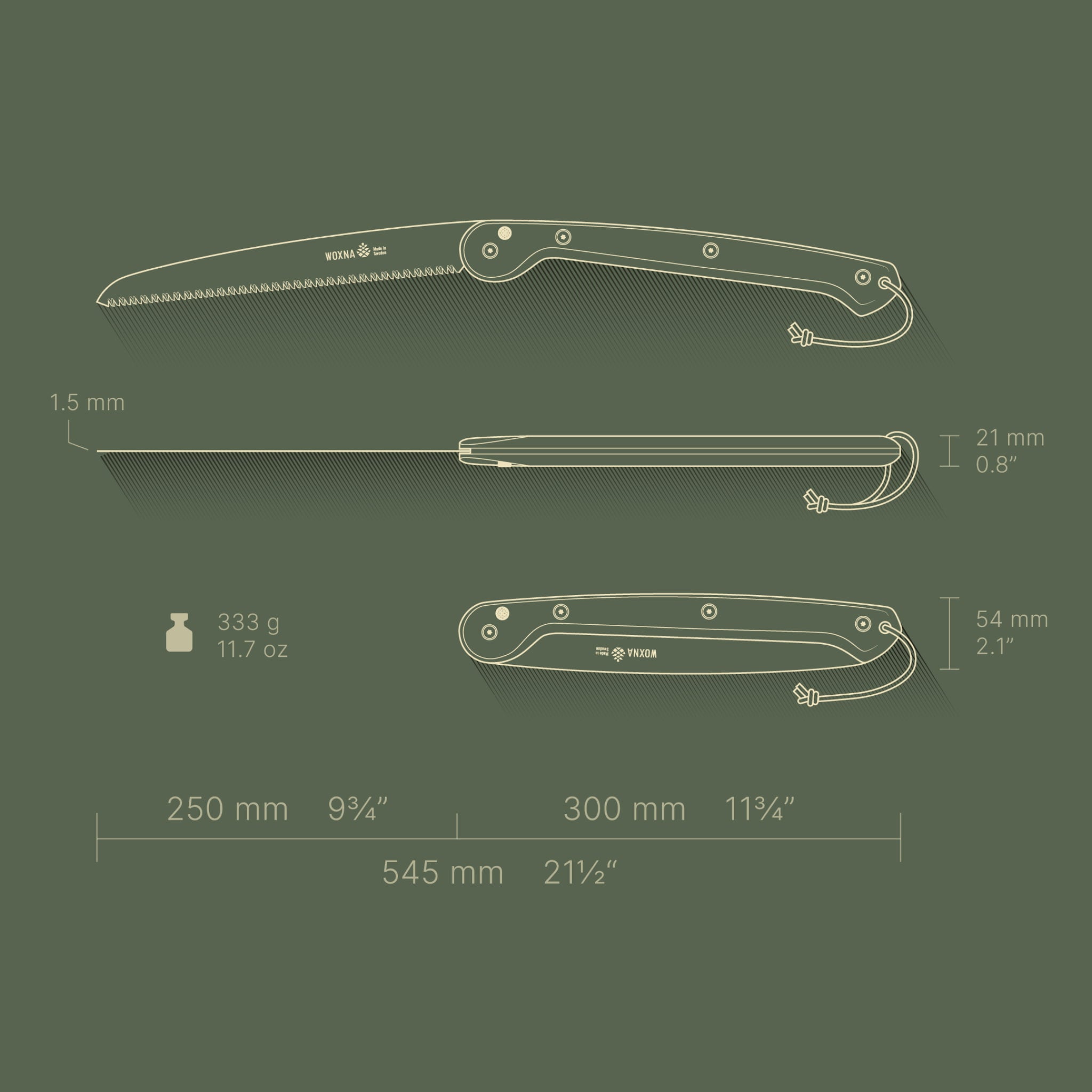 Hälsing folding saw 250mm