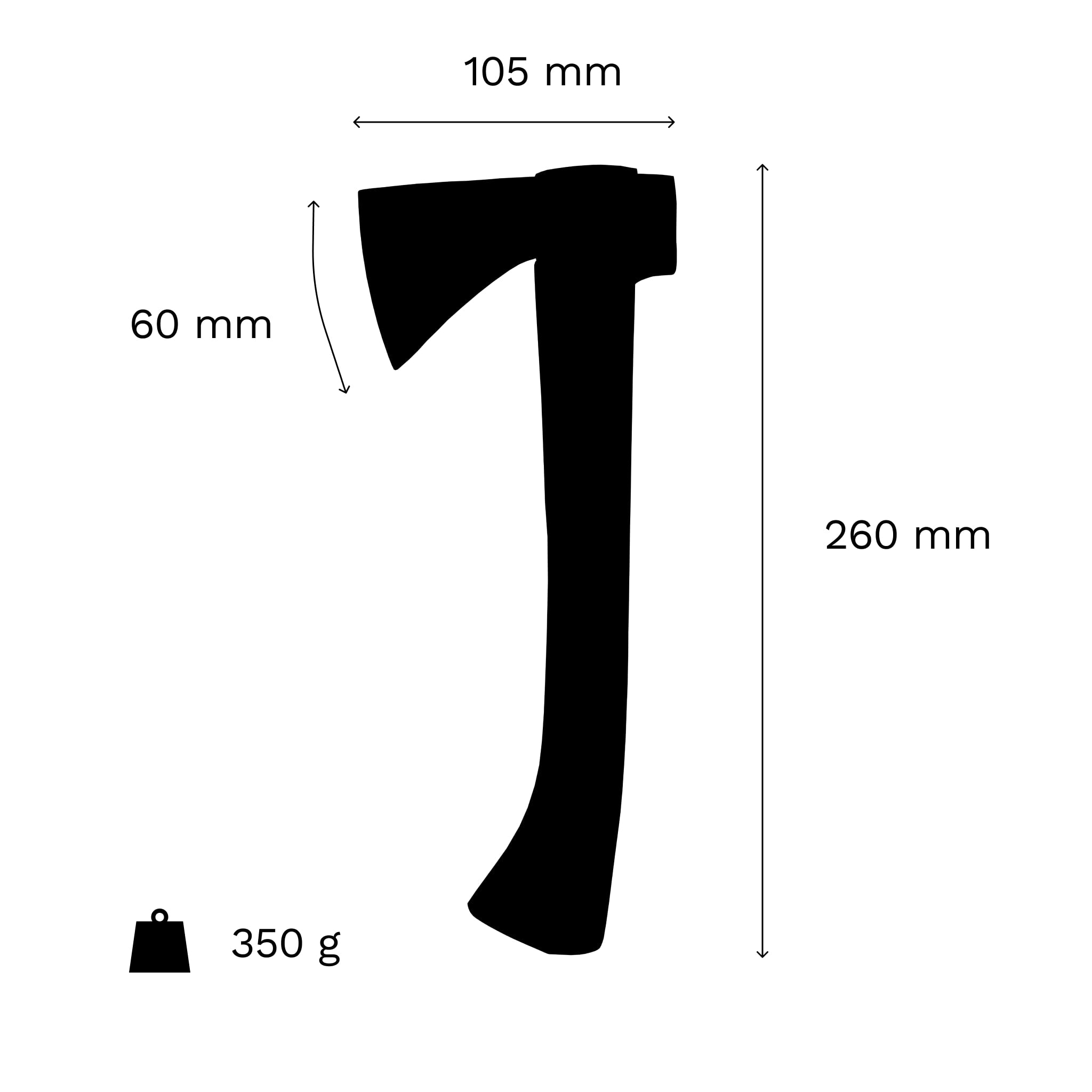 Robustes Gränsfors Bruk Minibeil – Ergonomisches Design für vielseitigen Einsatz - Infografik